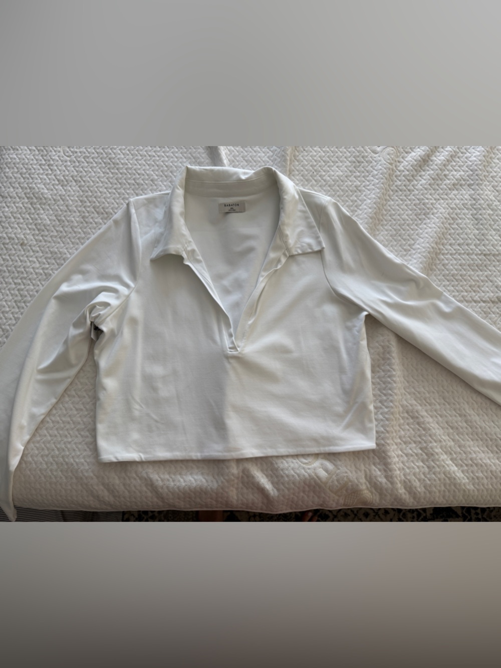 Aritzia Babaton Contour Polo Top – White – Size 2XL – NWT 🤍